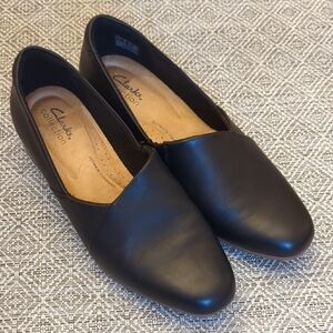 Clarks Juliet Palm Black Slip-On Loafers